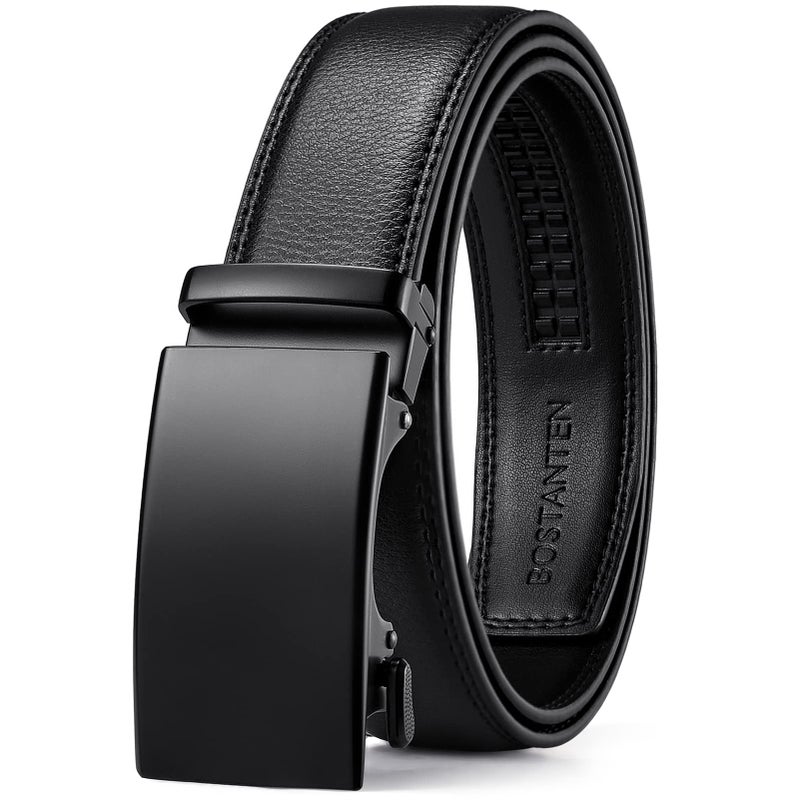 BOSTANTEN Ratchet Mens Belt Leather Dress and Casual with Adjustable Buckle, Trim to Fit - Image 1