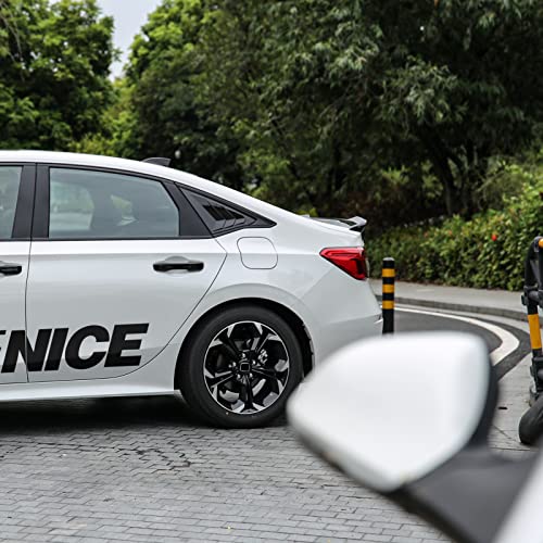 Thenice for 11th Gen Civic Rear Side Window Louvers Racing Style Triangular Window Glass Blinds for Honda Civic Sedan 2022 2023 2024 -Piano Black - Image 3