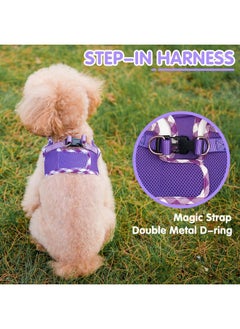PUPTECK PUPTECK Dog Harness for Puppy and Small Sized Dogs, Step-in No Pull Soft Mesh Vest Harness for Cats Small Pets Walking, Purple, New XS  - Image 3
