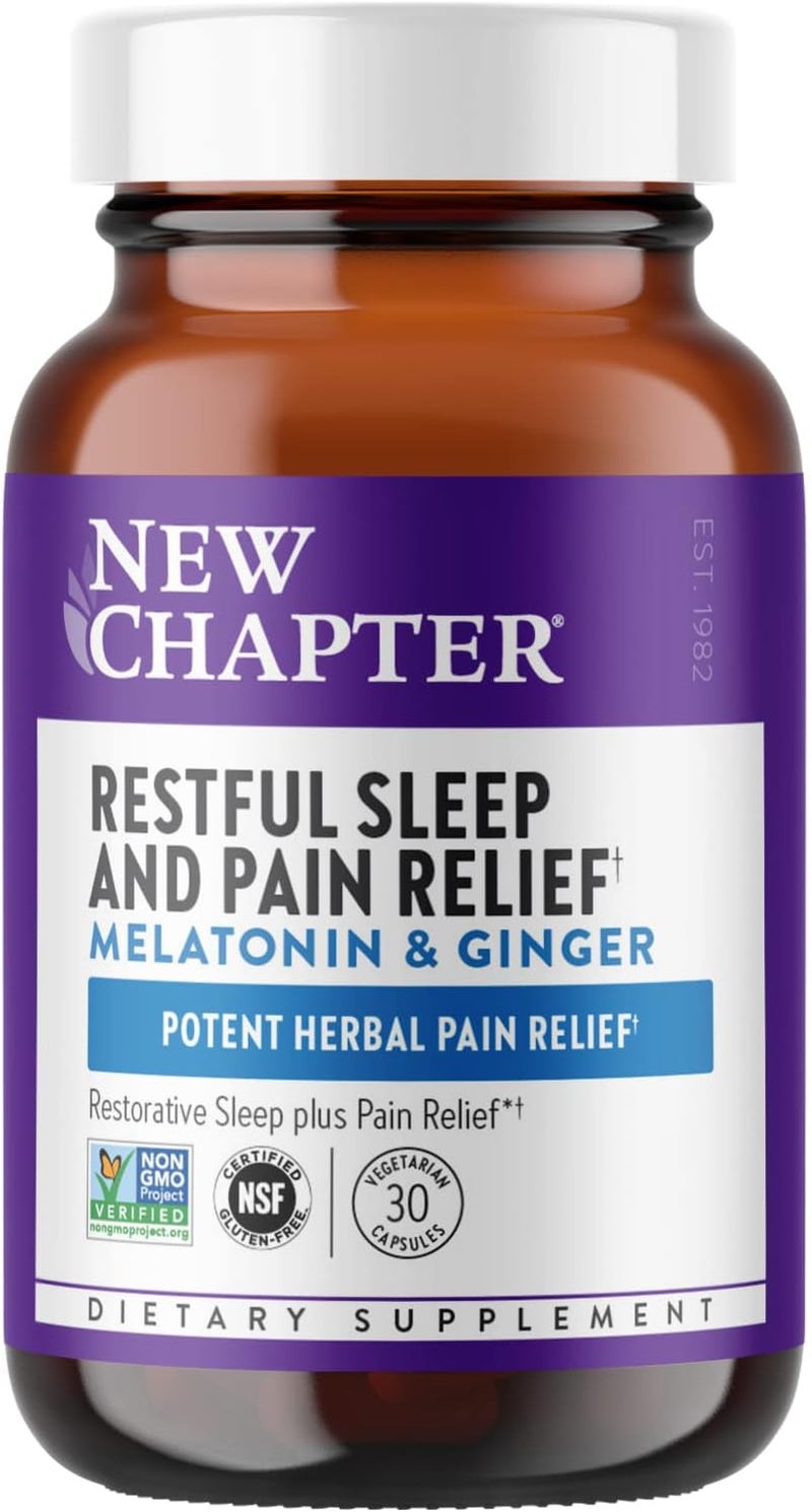 New Chapter Restful Sleep and Pain Relief Capsules for Adults - Image 1