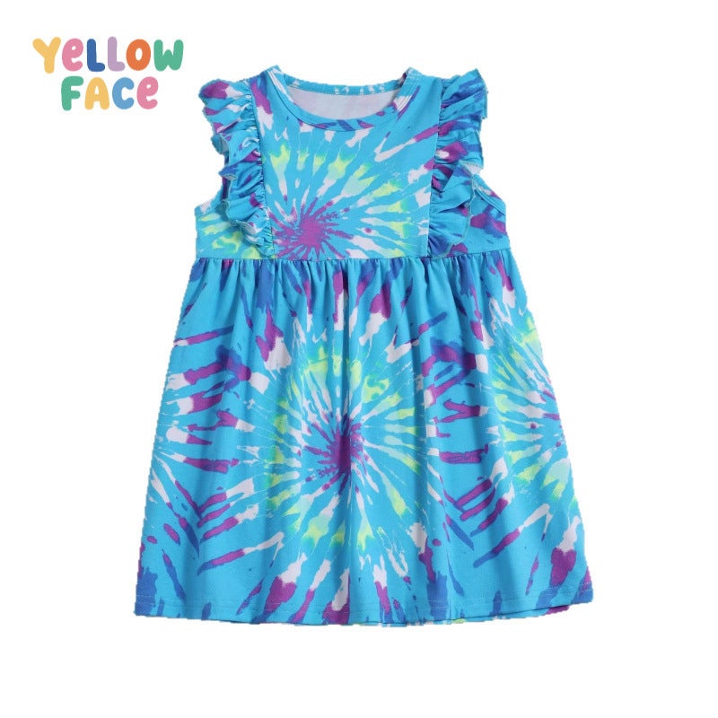 Girls' Princess Dress with Cartoon Lace, Round Neck, Cotton, Summer 2026 - Image 5