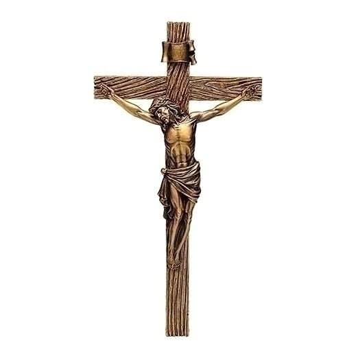 Joseph's Studio by Roman, Cross and Crucifix Collection, 8.25"H ANTIQUE GOLD CRUCIFIX, Home Décor, Devout Gift, Prayerful Inspiration (4x4x8) - Image 4