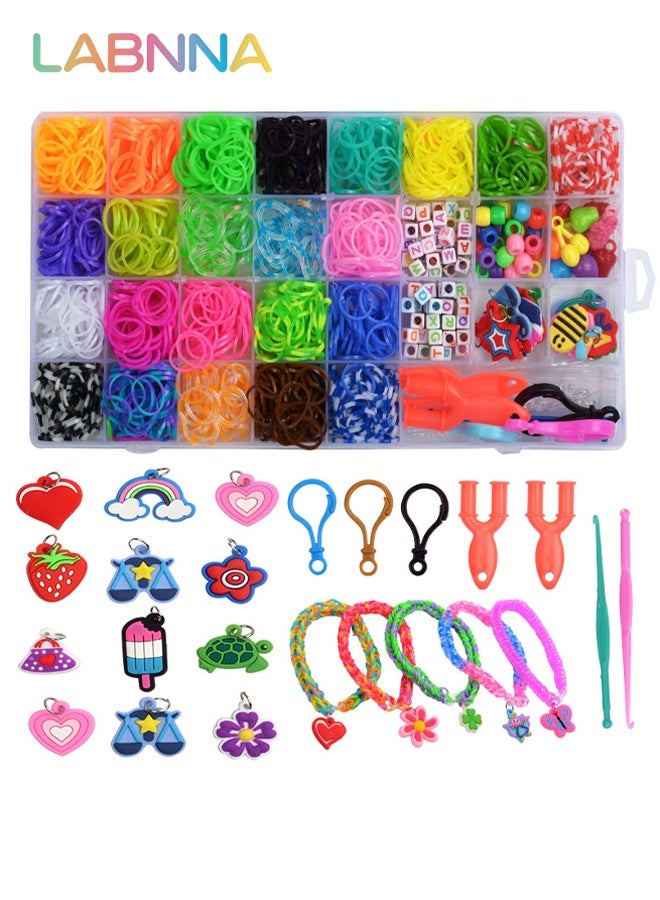 LABNNA DIY بها بنفسك الأربطة المطاطية عدة ألعاب لصنع الأساور مجموعة DIY بها بنفسك الفن والحرف اليدوية الضخمة إعادة الملء مجموعة الفتيات الإبداعية هدية - Image 1