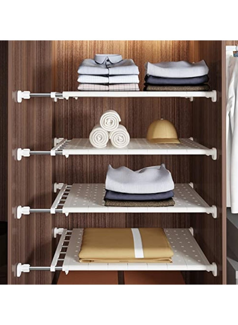 Captaintech Shelves, Bedroom Kitchen Cabinet Storage Tiered Dividers, Adjustable Storage Rack Expandable Separator Shelf for Wardrobe, Cupboard, Bookcase Compartment Collecting - Image 1