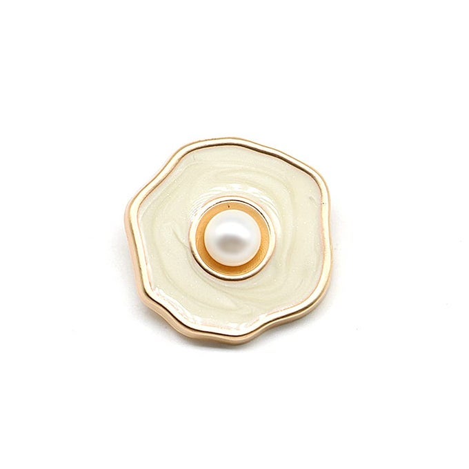 IRREGULAR SHAPE ENAMEL SEWING SHANK BUTTONS 20 PCS 18MM 2332