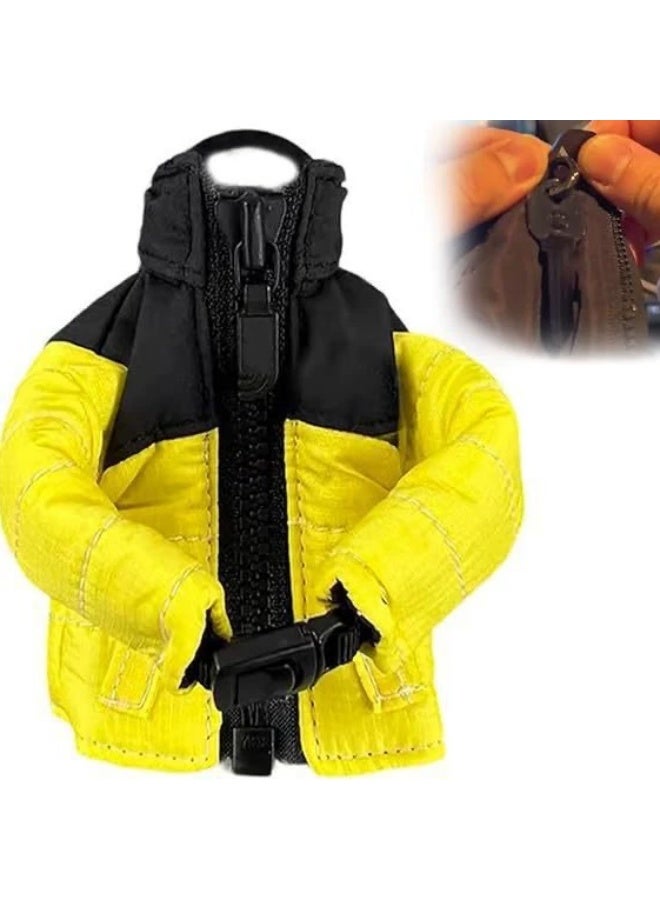 Key Chain Mini Down Coat - A decorative item in the form of a key chain featuring a mini version of a down coat.