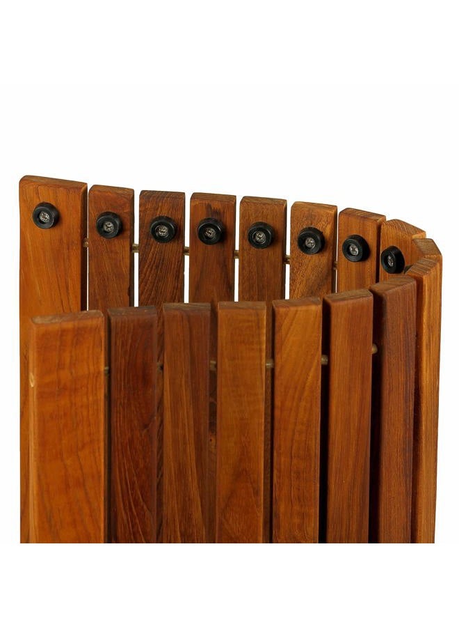 Bare Decor Lykos String Spa Shower Mat in Solid Teak Wood Oiled Finish, Large - Image 2