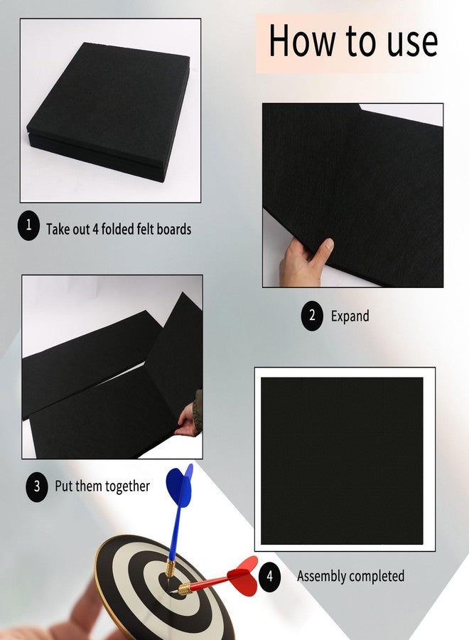 Gainspra Large Dart Board Wall Protectors: 36x48x0.5'' Large Dartboard Surround Backboard Behind Dart Board Wall Backing Self-Adhesive - Image 4