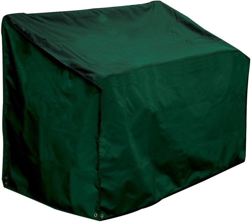 Bosmere Weatherproof 3-Seat Bench Cover, 64" Long x 26" Deep x 35" High Back x 25" Front, Green - Image 1