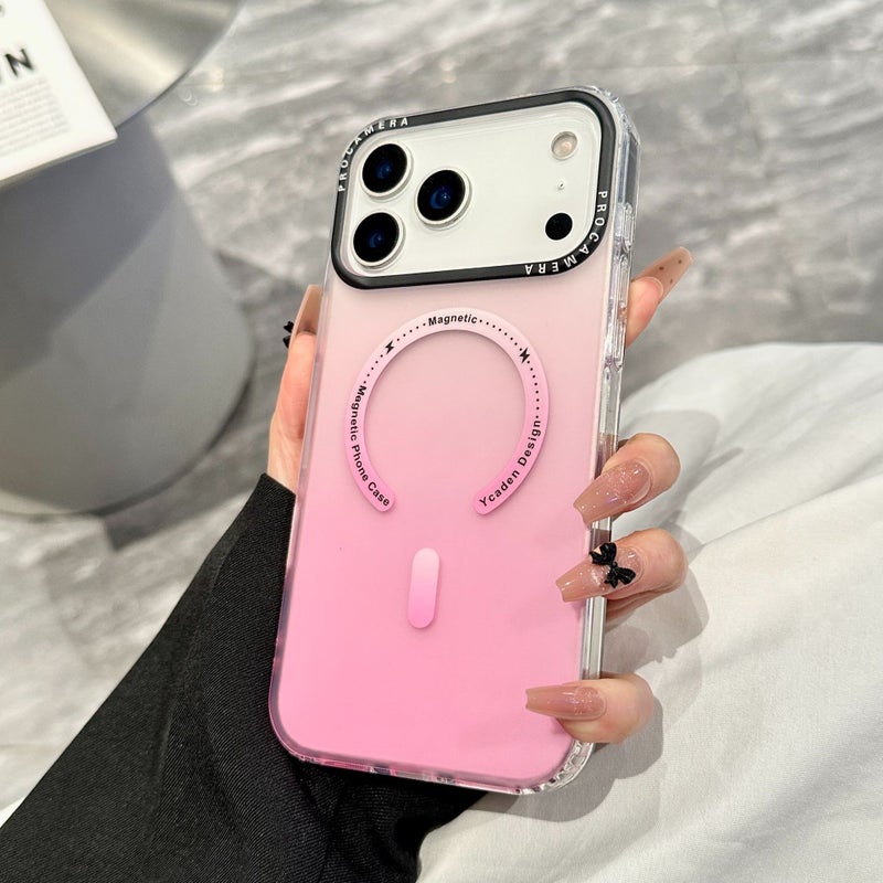 غطاء MagSafe بAcrylic لـ iPhone 14 / 14 Plus / 14 Pro / 14 Pro Max مع مغناطيس قوي وحماية من السقوط مع مقاوم للصدمات مع ملمس غير لامع مع مقاوم للخدش باللون أصفر مغناطيسي من الأكريل. - Image 2