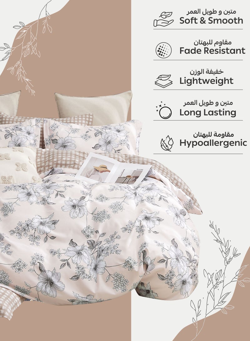 دوناتيلا طقم غطاء لحاف مشجر 6 قطع - مزدوج 220 × 240 سم - بدون حشوة لحاف  - Image 5