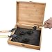 SPACECARE Magnetic Zen Sand Garden with 15 Lbs Iron Fillings 4 Magnets and 3 Tools Wooden Box Toy for Science Stress Relief Creativity and Children Education - Image 4