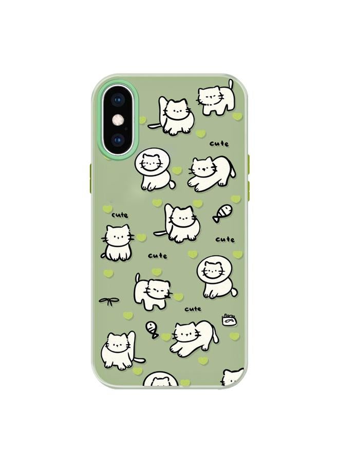 اس-توب جراب لهاتف iPhone X / XS جراب هاتف هجين من مادة TPU بملمس الجلد - Image 1