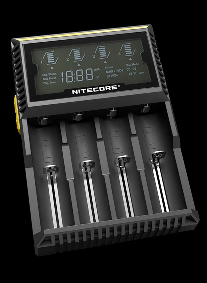 نايت كور ⭐ شاحن بطارية ديجيتال ماركة Nitecore D4 شاحن ذكي بشاشة LCD شاحن بطارية ليثيوم أيون 18650 14500 16340 26650 AAA AA شاحن بطارية - Image 1