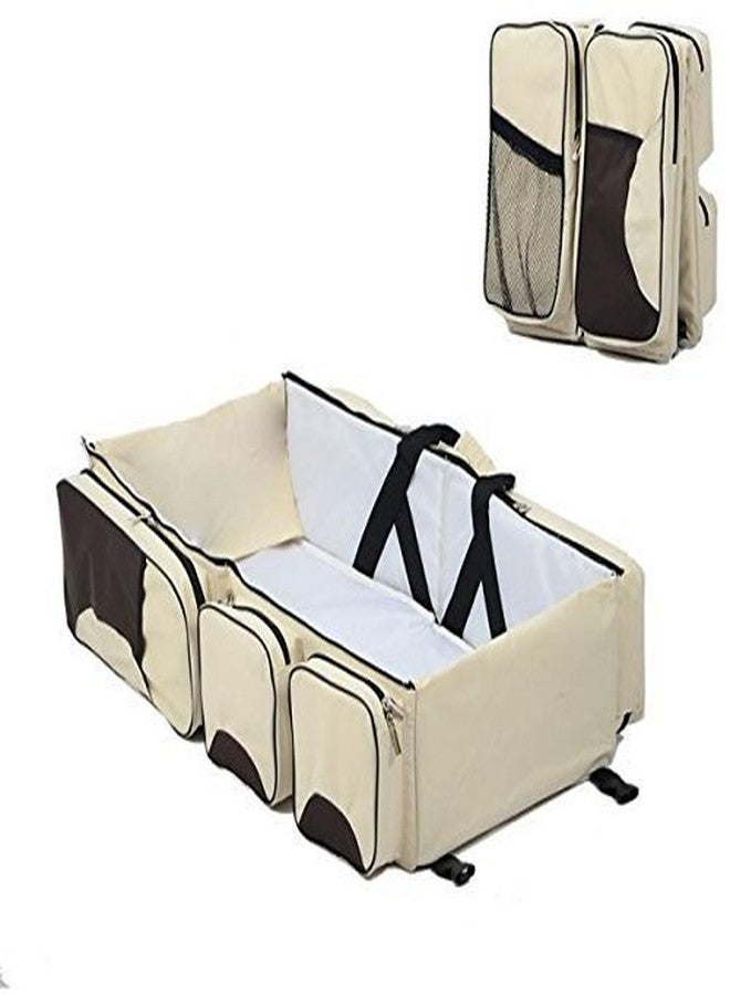GTC® Portable Multifunctional Baby Travel Bed Cot/Bassinet and Folding Mummy Diaper Bag (AA) (Pink) - Image 4