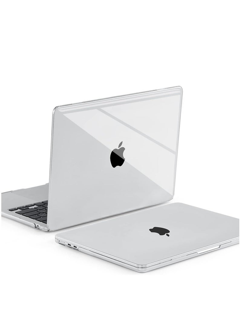 متوافق مع حافظة MacBook Air مقاس 15 بوصة إصدار 2023 شريحة A2941 M2 مع شاشة عرض شبكية العين السائلة ومعرف اللمس غطاء حماية من البلاستيك الصلب مقاس 15.3 بوصة لون شفاف - Image 1
