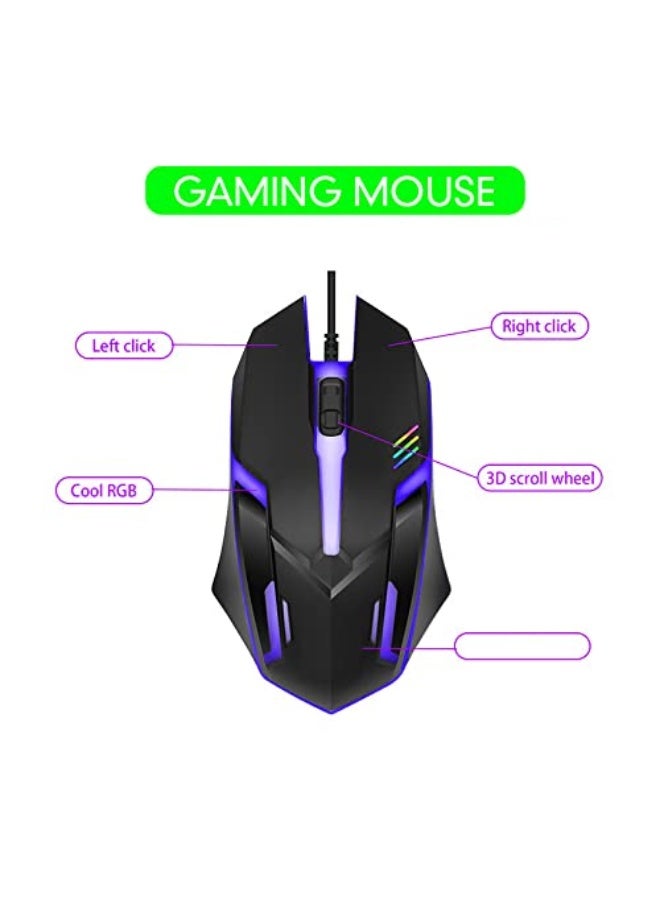 Q3 Wired Gaming Mouse with RGB Lighting Ergonomic Design 3D Scroll Wheel High-Precision Optical Sensor USB Plug & Play for PC and Laptop - Image 4