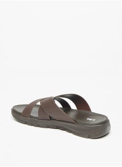 LBL Men's Solid Slip-On Cross Strap Sandals  - Image 3