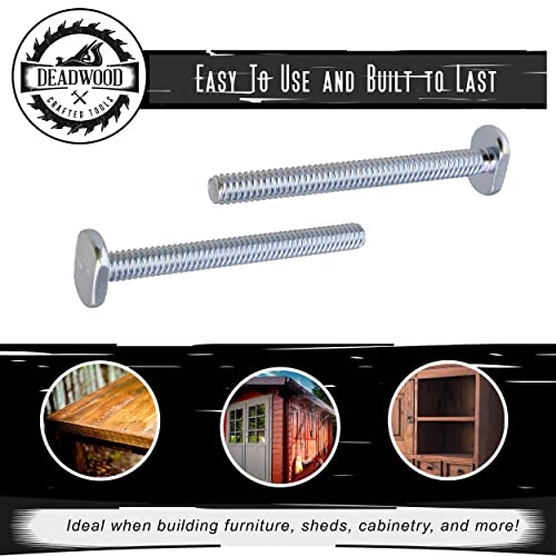 Deadwood Crafted Tools DCT Tee Bolt Set – 20 Pack 2-1/2in T Bolts for Woodworking, T Track Bolts Jig Bolts, 1/4in 20 Thread T Bolt - Image 3
