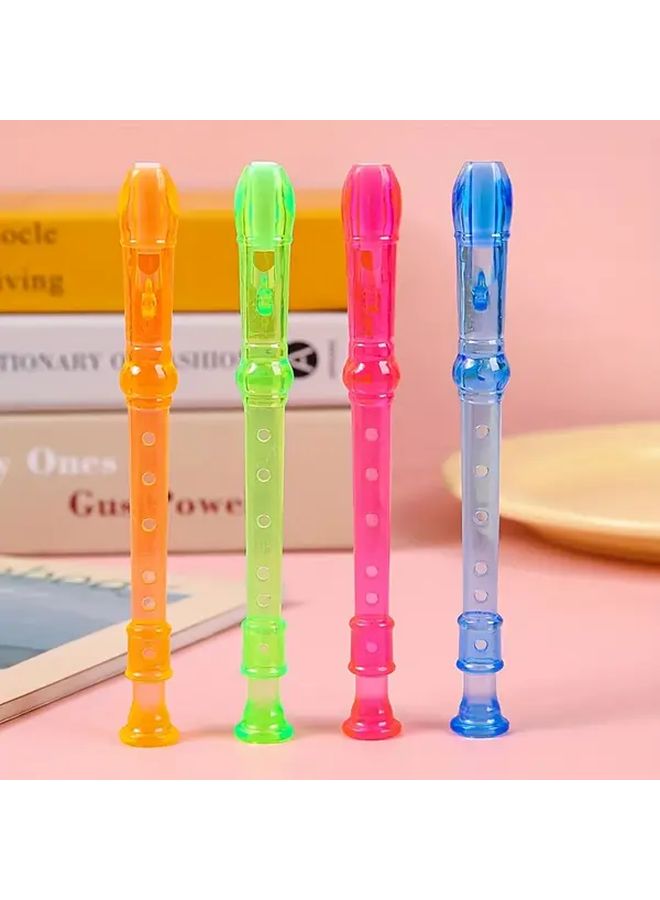 12PCS Transparent Flute Six Hole Vertical Flute Holiday Birthday Gift - Image 2