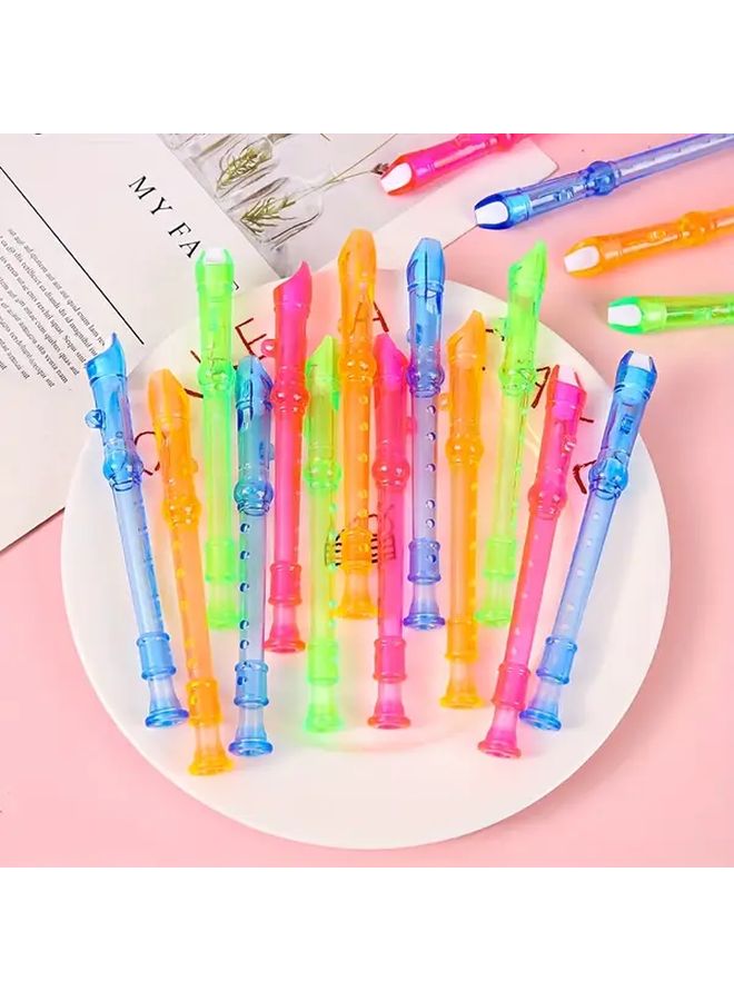 12PCS Transparent Flute Six Hole Vertical Flute Holiday Birthday Gift - Image 5