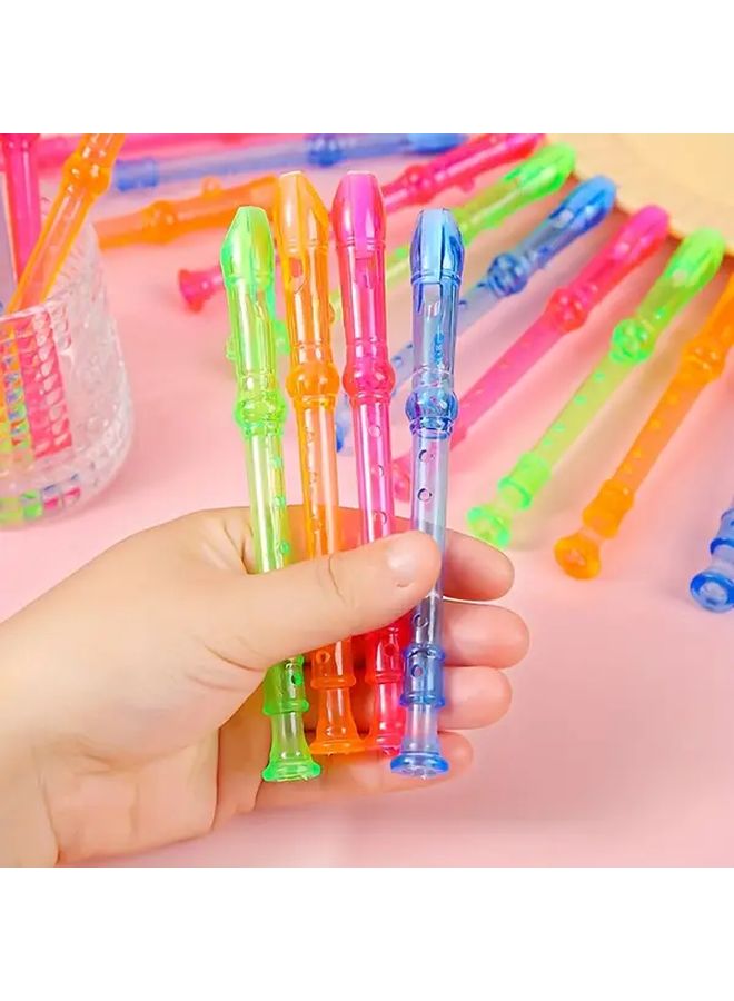 12PCS Transparent Flute Six Hole Vertical Flute Holiday Birthday Gift - Image 4
