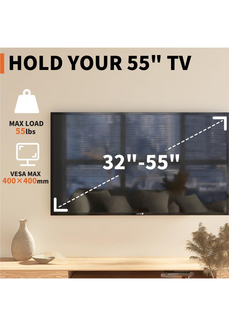 FlashHawk Mobile TV Stand with Wheels for 32-55 Inch LCD/LED Screens | Adjustable Height | Lockable Casters | Heavy-Duty Steel Frame | Max 25KG & VESA 400x400mm  - Image 2