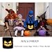 HANSAMU Halloween Trick or Treat Bucket Candy Bags Pumpkin Fire Creepy Face Large Portable Canvas Black Portable Canvas Black Handles Candy Bags for Halloween Party Favors - Image 2