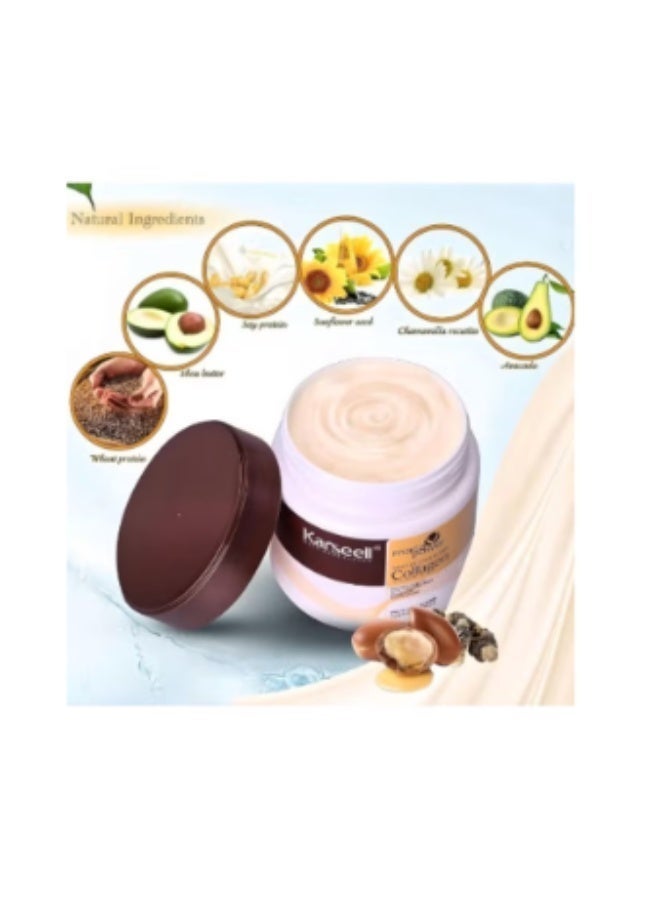 Karseell Maca Essence Collagen Repair Kit, Collagen Hair Mask 500ml & Maca Essence Hair Oil 50ml, Argan Oil Hair Treatment for Dry Damaged Hair for All Hair Types - Image 3