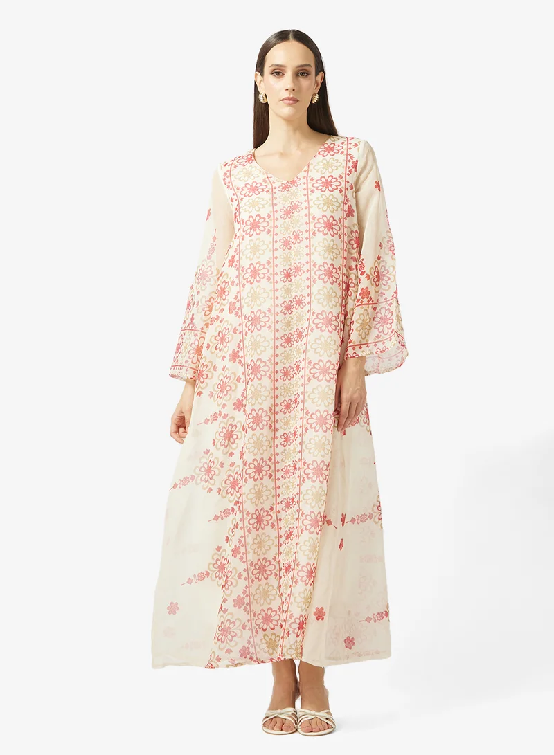 Khizana  Printed Jalabiya for Women | Best Price UAE