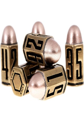 Bullet Metal Dice Set - Six Brass D6 Dices - Great for DND, Warhammer 40k, Role Playing Homebrews, D&D. Great RPG/Dungeons and Dragons/D and D Accessories Gifts. Can Use with Dice Tray/Tower - pzsku/ZC6B6EFA4A33B99FB2D5BZ/45/_/1686133975/7f039730-1c56-4c91-9b9a-6b69edf55ea3