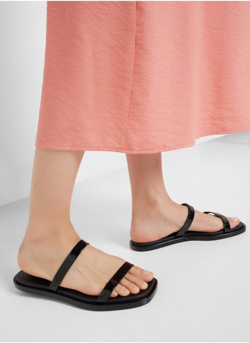 CALVIN KLEIN DOUBLE BAR SLIDE - JELLY  - Image 1