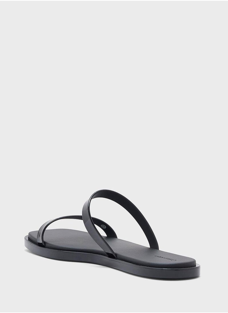 CALVIN KLEIN DOUBLE BAR SLIDE - JELLY  - Image 4