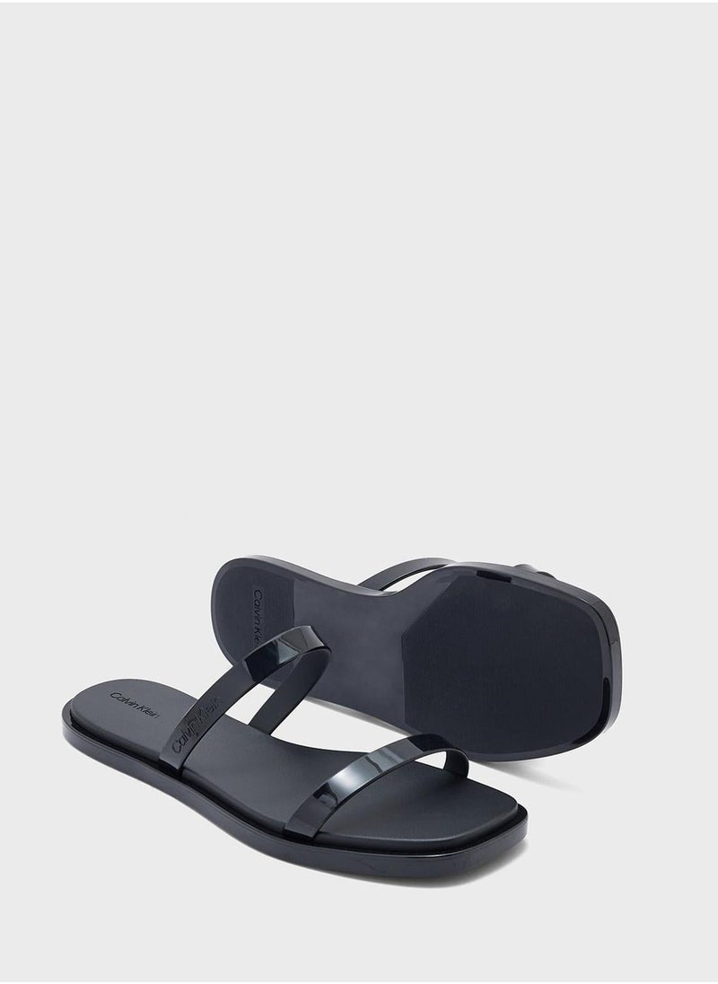 CALVIN KLEIN DOUBLE BAR SLIDE - JELLY  - Image 5