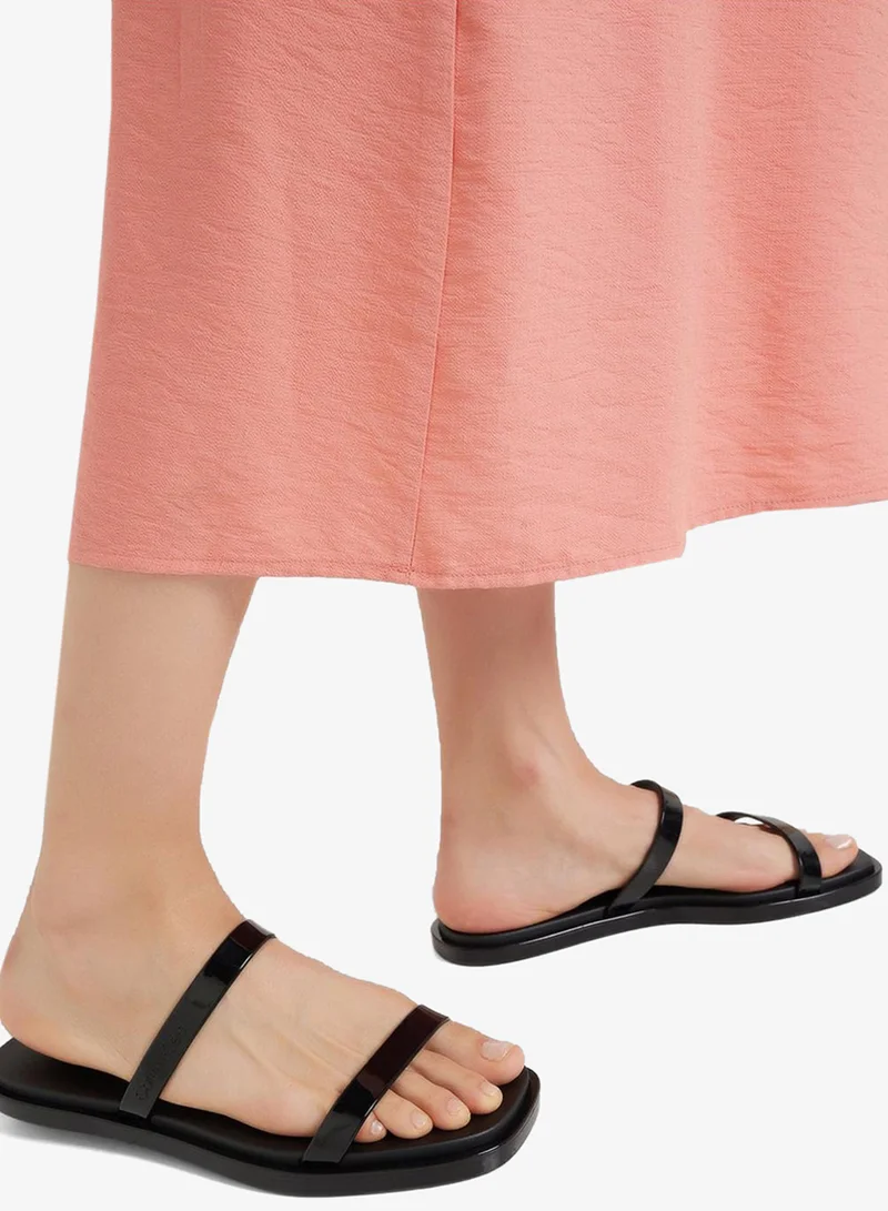 CALVIN KLEIN  DOUBLE BAR SLIDE - JELLY for Women | Best Price UAE