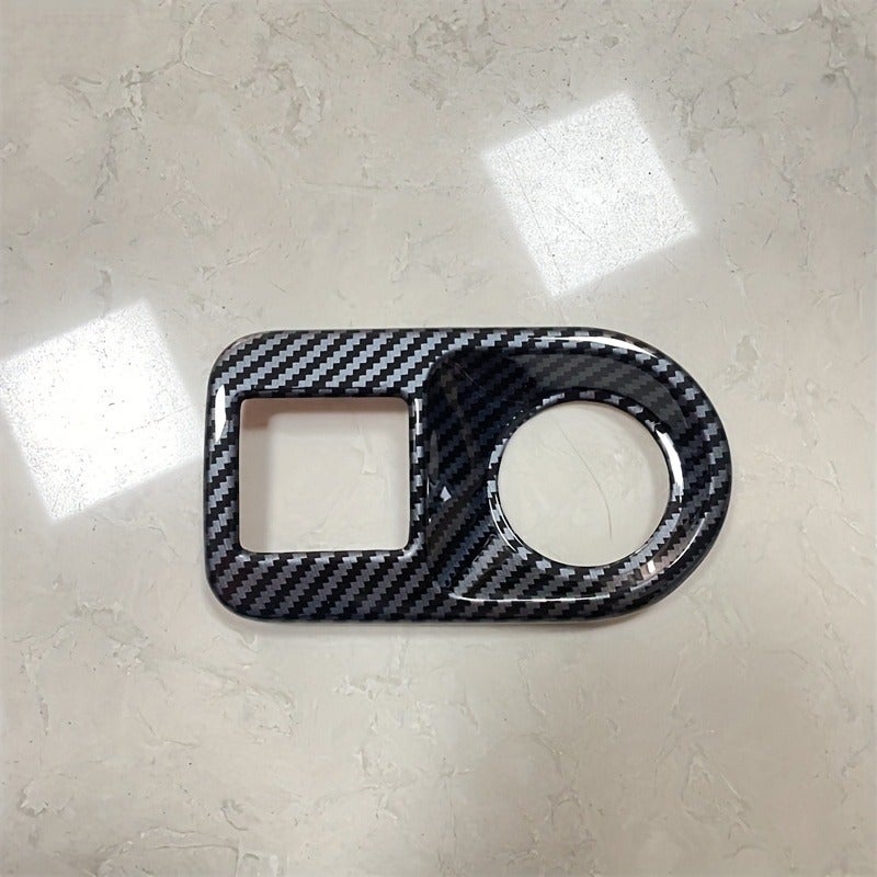 ABS Carbon Fiber Headlight Switch Panel Frame Cover for Porsche Cayenne 2018-2022 -  Non-Battery - Image 4