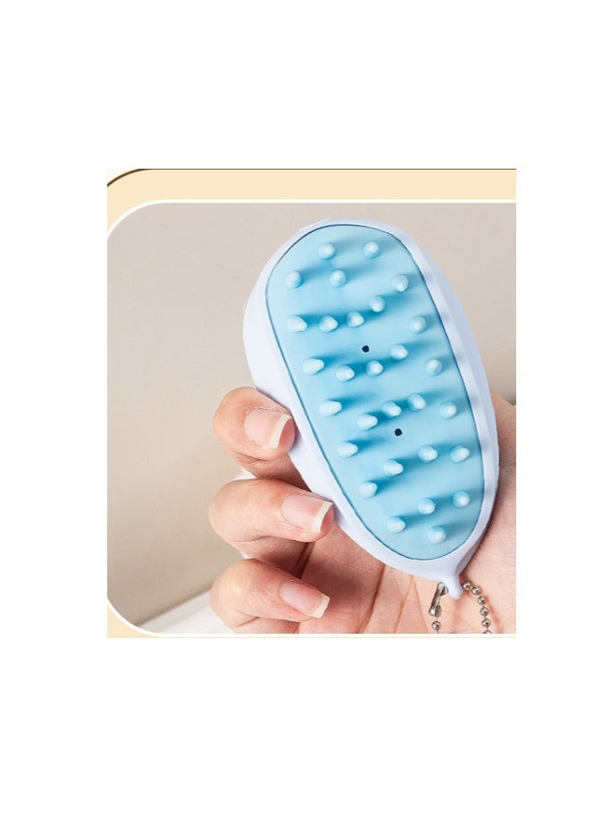 Hair Scalp Massager Shampoo Brush for Shower, Scalp Scrubber with Soft Silicone Bristles for Hair Growth & Dandruff Treatment, Wet Dry Oil Hair Massager for All Hair Types Blue - Image 2