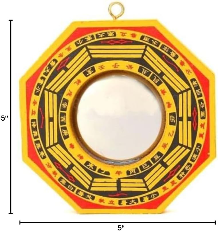 EatingBiting 5 Inch Traditional Chinese Feng Shui Convex Bagua Mirror  Concave Bagua MirrorLucky Fengshui Gift - Image 5