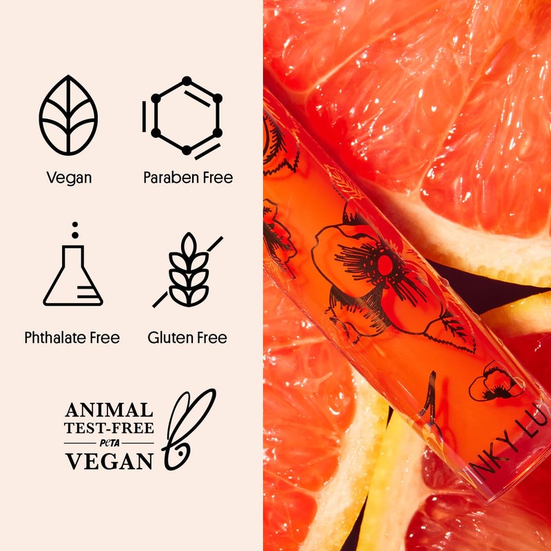 Winky Lux Grapefruit Fruity Gloss pH Lip Stain, Non Sticky Lip Gloss, Tinted Lip Oil, Lip Lacquer, Yummy Fruit Lip Gloss, Jojoba Oil for Hydration & Shine, Soft Grapefruit Scent - Image 5
