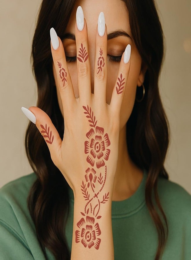 VANVATI Professional Finish Mehndi Stencils for DIY Artistic Hand at Home - Image 4