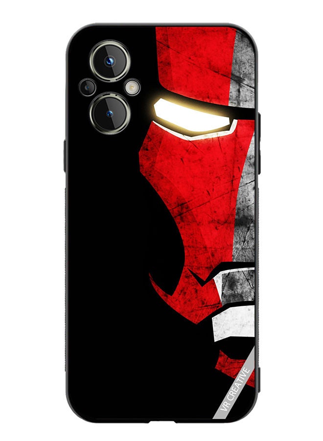 VR CREATIVE Protective Case Cover For OnePlus Nord N20 5G Half Face Iron Man Design Multicolour - Image 1