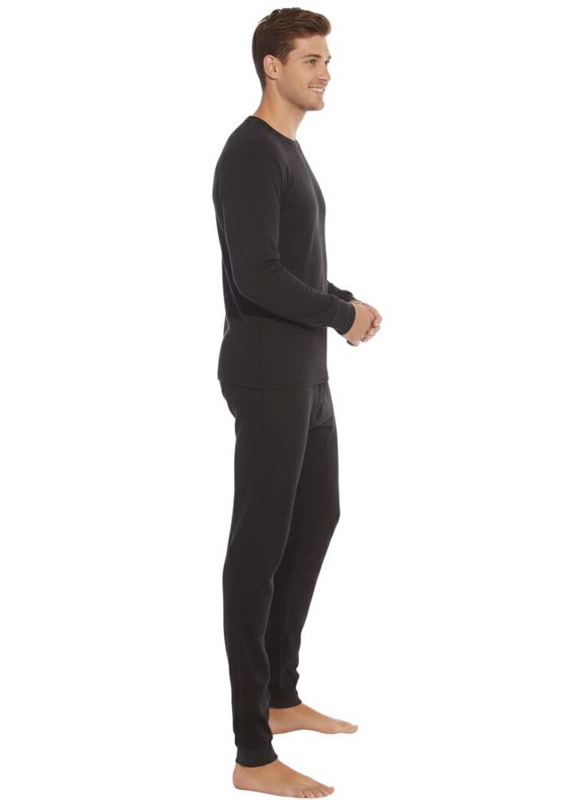 At The Buzzer Thermal Underwear Set for Men, Black, XXL - Image 2