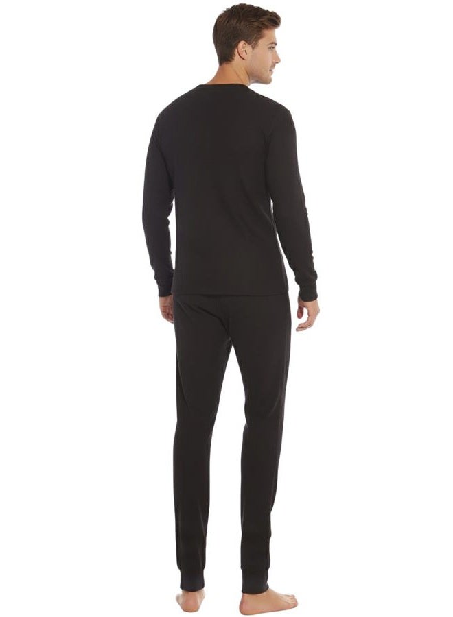 At The Buzzer Thermal Underwear Set for Men, Black, XXL - Image 3
