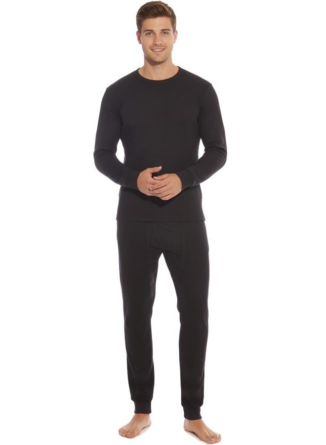 At The Buzzer Thermal Underwear Set for Men, Black, XXL - Image 1