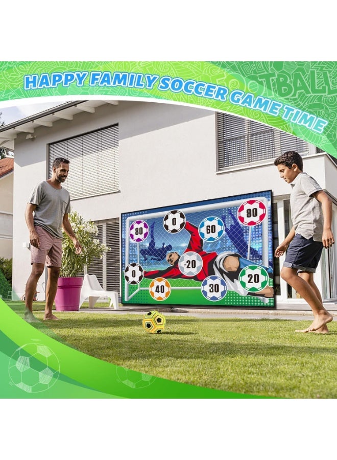 Soofam Soccer Ball Game Set for Kids Football Accuracy Exercise, Indoor Outdoor Toss Soccer Goal Game with Velcro Balls, Foldable Flannel Goals, Party Gifts for Boys Girls 3 4 5 6 7 8+ Year Old Toys - Image 3