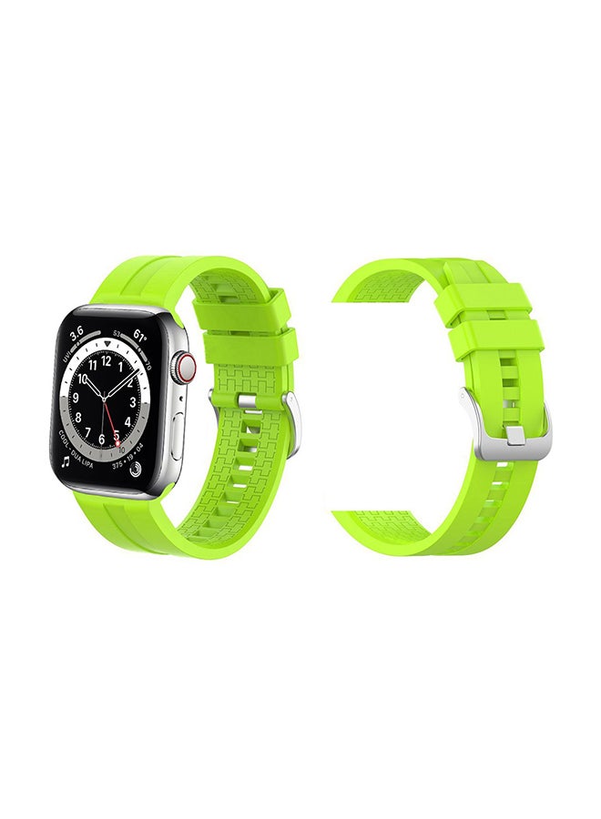 Perfii Silicon Replacement Band For Apple Watch Series 6/SE/5/4/3/2/1 Neon Green