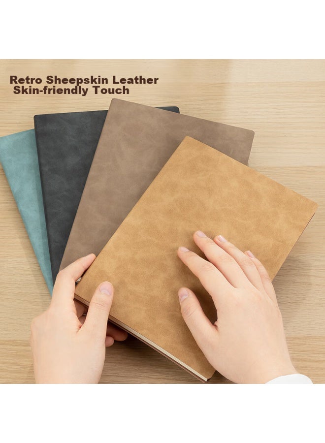 Deli Business Notebook, Sheepskin Cover, Memo Pad, Diary, Journal, 4 Books, 16k Bp139 - Image 4
