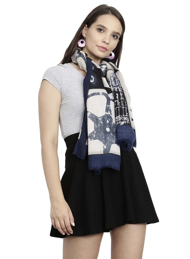 FabSeasons Cotton Viscose Abstract Printed Soft Scarf/Scarves, Shawl and Stoles for Women, Size - 85 * 180 cms - Image 2