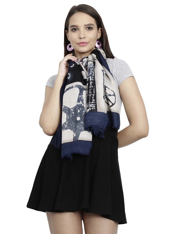 FabSeasons Cotton Viscose Abstract Printed Soft Scarf/Scarves, Shawl and Stoles for Women, Size - 85 * 180 cms - Image 1