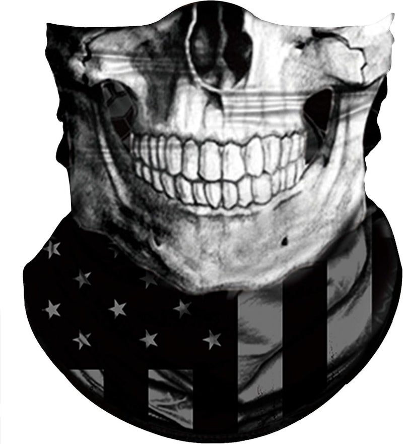 Obacle Skull Face Mask with American Flag Design - Image 1